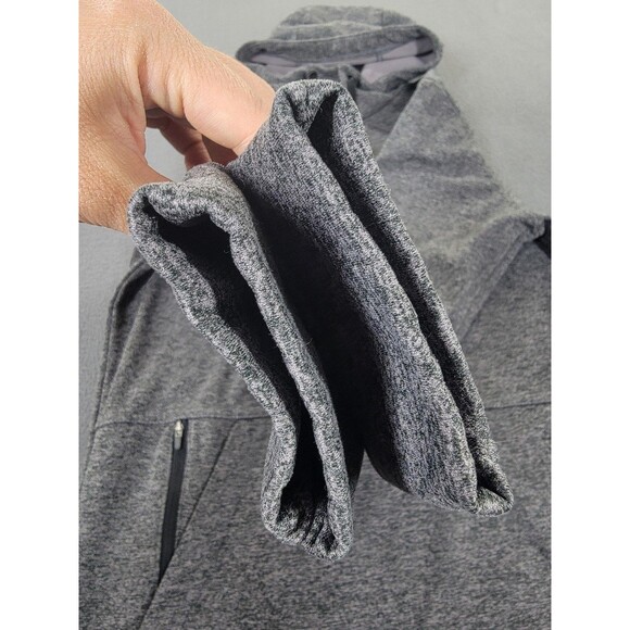 Nike Dri-FIT Hoodie Mens Small Gray Standard Fit Pullover Zip Pocket CU6214-071 - Picture 6 of 13